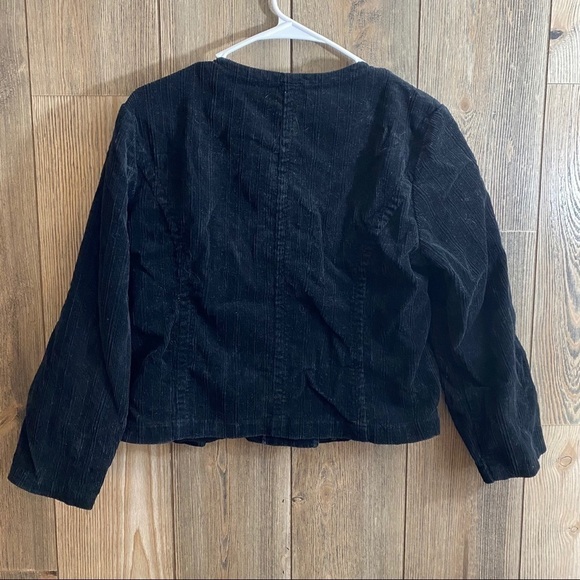 CHARTER Club Black Corduroy Button Front Jacket - Picture 5 of 5